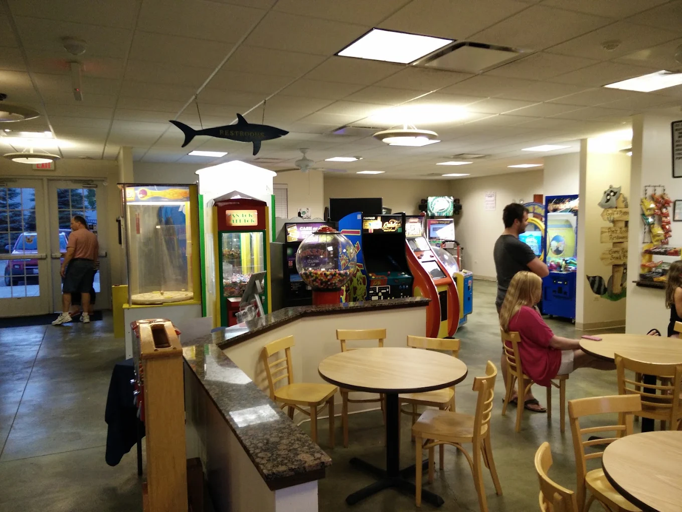 Arcade and snack area